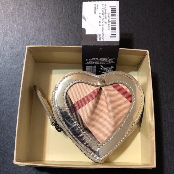 Burberry Zip Around Heart Coin Purse - GOLD - Picture 2 of 4